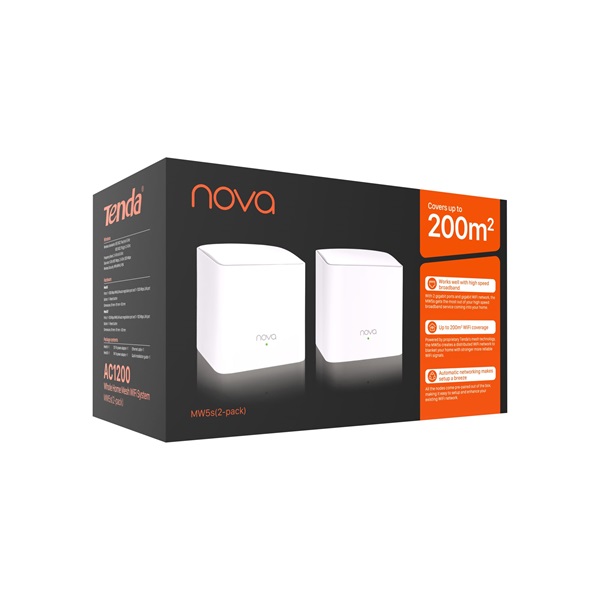 Tenda NOVA MW5s Dual-Band vezeték nélküli router rendszer fehér (MW5S (2-pack))