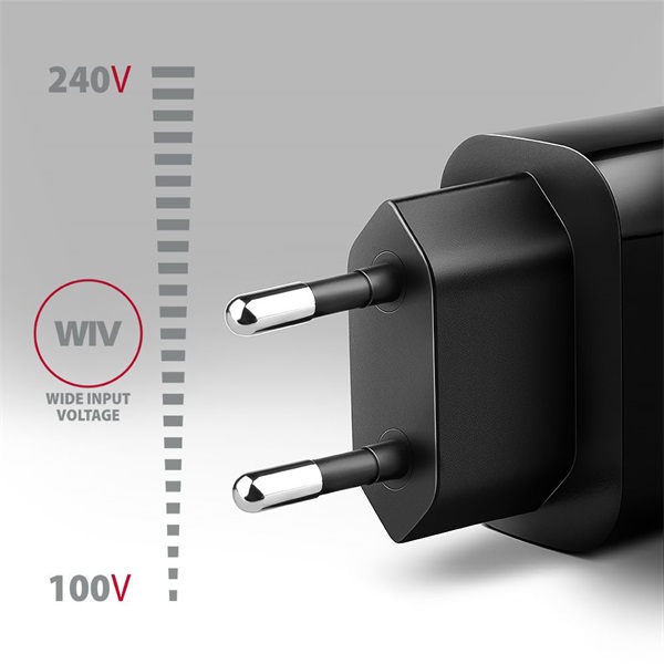 Axagon ACU-QC18 18W QC USB fekete hálózati töltő Axagon ACU-QC18 18W QC USB fekete hálózati töltő