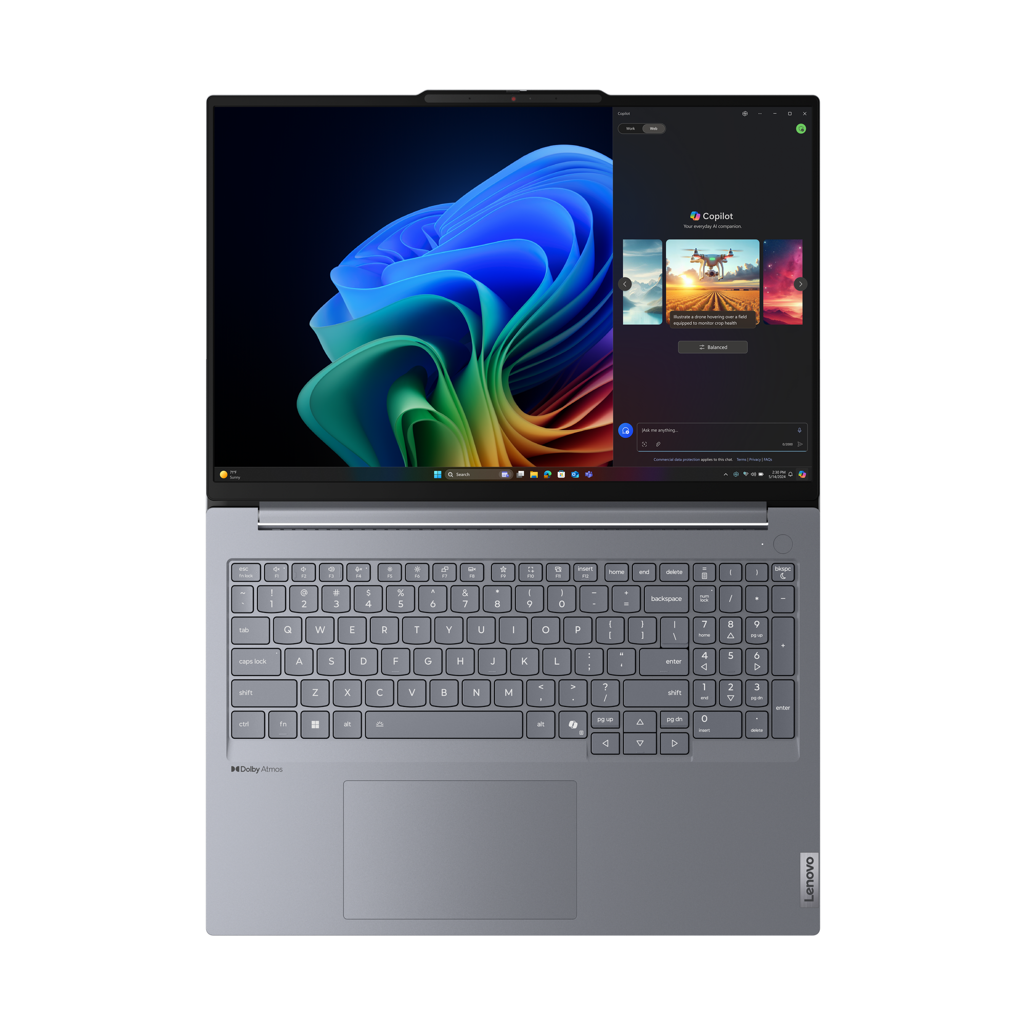 LENOVO ThinkBook 16 G7 QOY 16.0" WUXGA, Snapdragon® X Plus X1P-42-100  32GB 1TB SSD  Win11 Pro Notebook Szürke