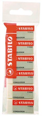 Stabilo "Conqueror" radír 6db/csomag (TST1193) Stabilo "Conqueror" radír 6db/csomag (TST1193)