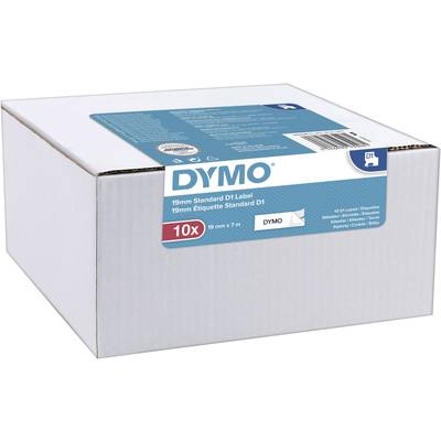 Feliratozó szalag 10 részes készlet DYMO D1 2093098 Szalagszín: Fehér Szövegszín:Fekete 19 mm 7 m