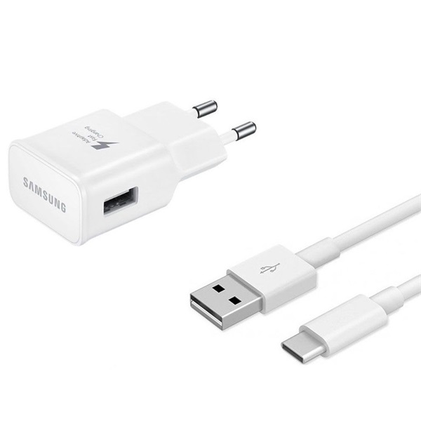 Samsung EP-TA20EWEC Samsung 2A fehér USB hálózati töltő + USB Type-C kábel