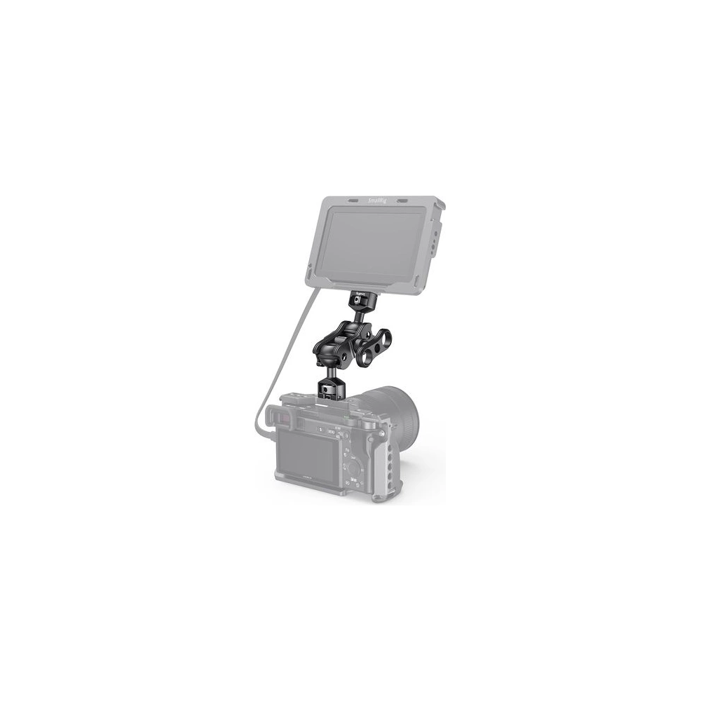 SMALLRIG Magic Arm with Double Ballheads Arri locating Pins and 1/4’’ Screw  