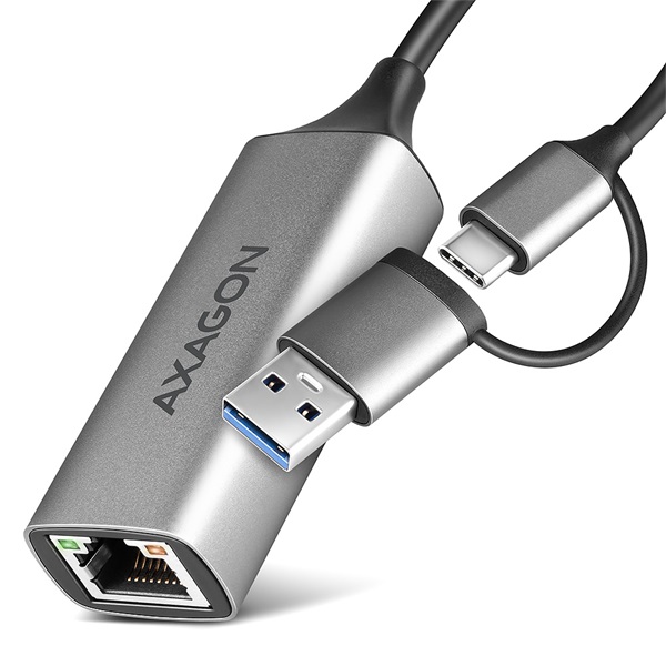 Axagon ADE-TXCA Type-A + Type-C USB 3.2 - Gigabit Ethernet adapter Axagon ADE-TXCA Type-A + Type-C USB 3.2 - Gigabit Ethernet adapter
