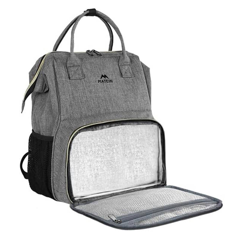 Matein 1368 USB 15.6'' Laptop hátizsák / ebéd táska   Szürke