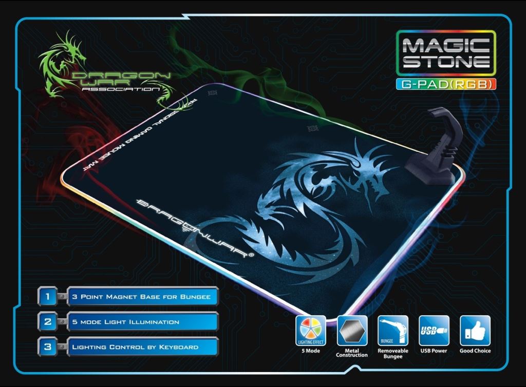 Dragon War GP-007 Gaming Metal világító egérpad Dragon War GP-007 Gaming Metal világító egérpad