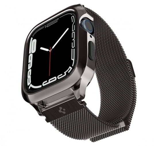 Spigen Metal Fit Pro Apple Watch 8/7 45mm fém szíj tokkal grafit fekete (ACS04585) Spigen Metal Fit Pro Apple Watch 8/7 45mm fém szíj tokkal grafit fekete (ACS04585)