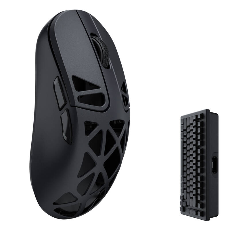  Keychron M3 Mini 4000Hz Metal  [M3M-A7] Vezeték nélküli gamer egér Fekete