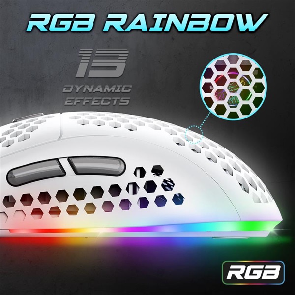 Spirit of Gamer S-PM4 RGB Arctic Egér Fehér 
