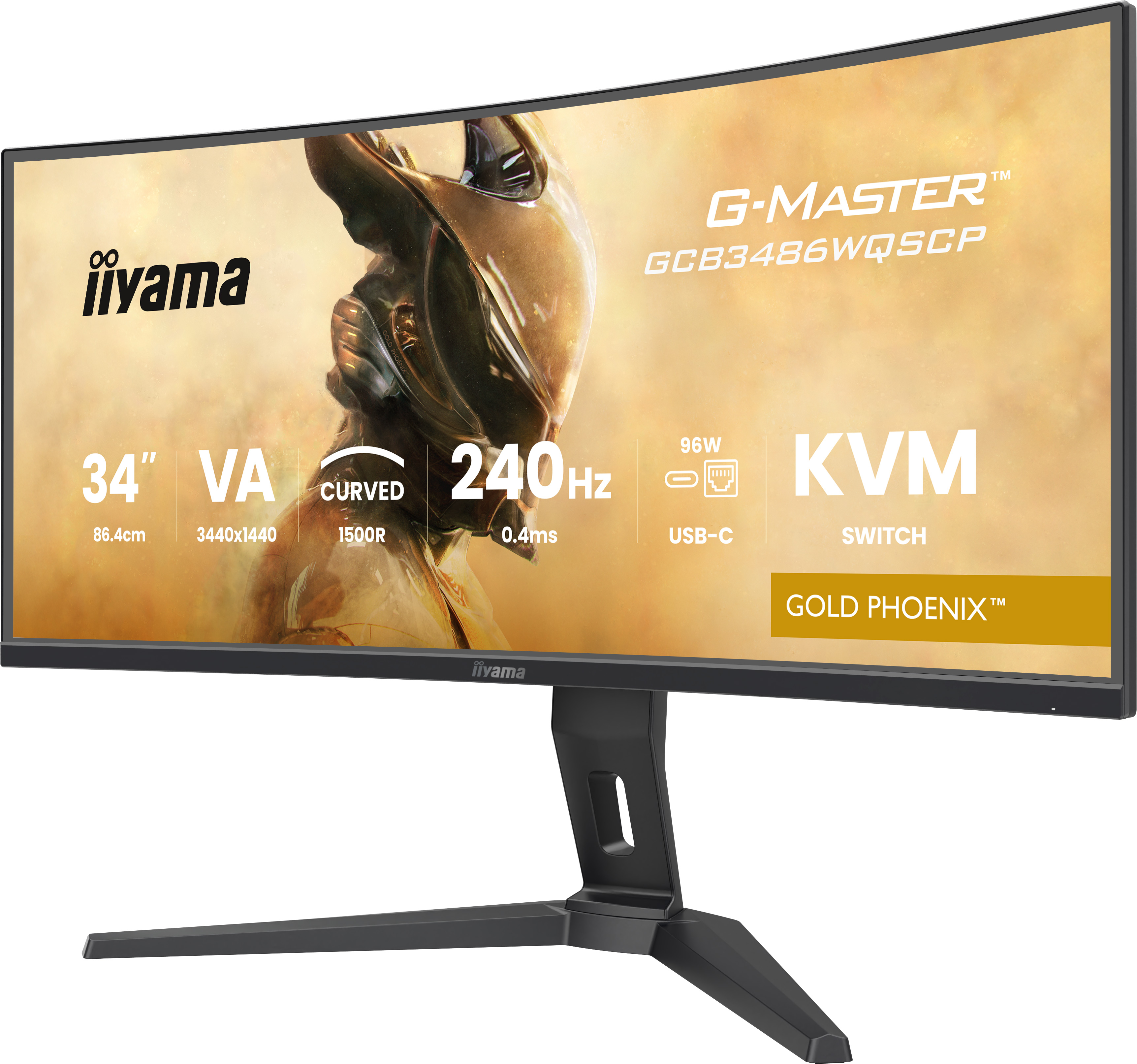 iiyama 34" G-Master GCB3486WQSCP-B1 LED Íves Gamer Monitor -  3440x1440, WQHD, VA, 240Hz, 0.4ms, Fekete