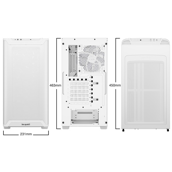 Be Quiet!   Pure Base 501 LX White ATX  edzett üveg oldallap Számítógépház Fehér 