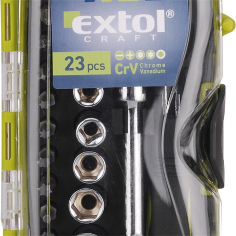 Extol Craft 53090 23db-os   Racsnis bit és dugókulcs