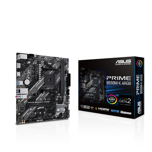 ASUS AM4 PRIME B550M-K ARGB AMD B550 mATX Alaplap ASUS AM4 PRIME B550M-K ARGB AMD B550 mATX Alaplap
