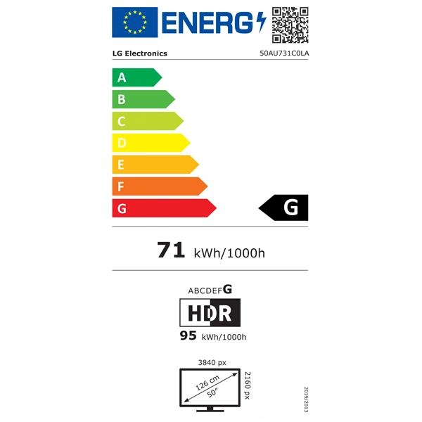 LG 50" 50AU731C0LA 4K UHD Smart Televízió