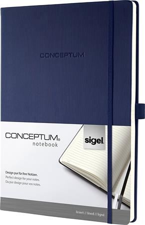 Sigel CO647 "Conceptum" jegyzetfüzet A4, vonalas, éjkék (SICO647) Sigel CO647 "Conceptum" jegyzetfüzet A4, vonalas, éjkék (SICO647)