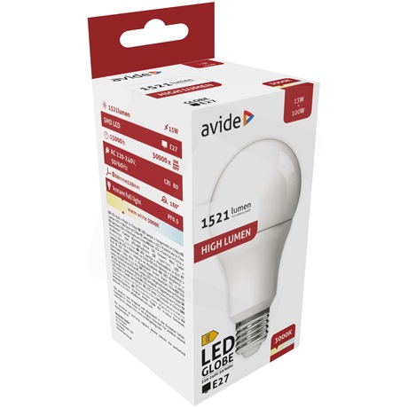 Avide ABG27WW-13W-AP LED GLOBE IZZÓ A60 13W E27 WW 3000K Avide ABG27WW-13W-AP LED GLOBE IZZÓ A60 13W E27 WW 3000K