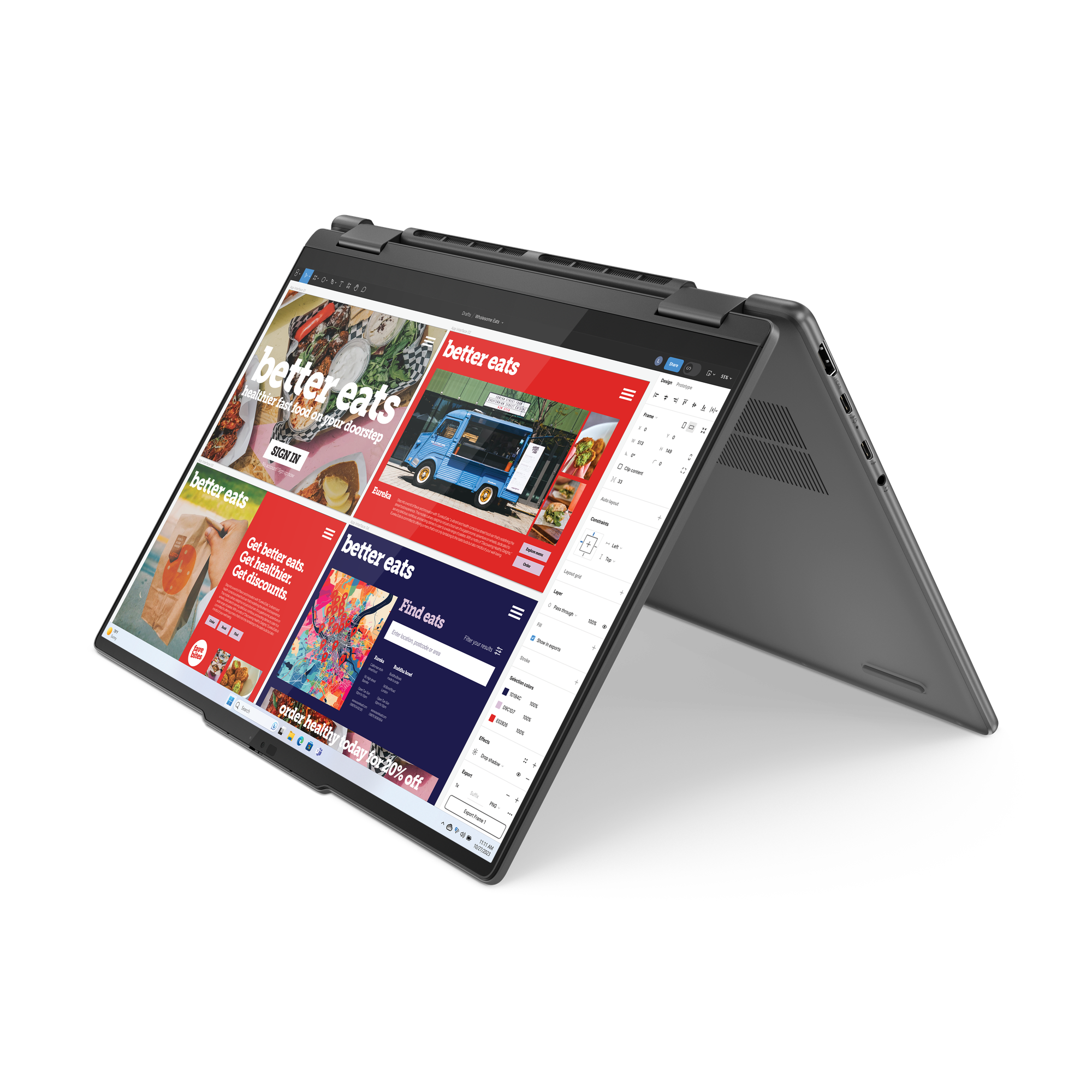 Lenovo Yoga 7 2-in-1 Laptop - 14" WUXGA, Intel Core Ultra 5 125H, 16GB DDR5 RAM, 512GB SSD, Magyar billentyűzet, Windows 11 Home, Szürke