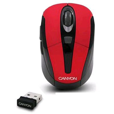 Canyon CNR-MSOW06R Wireless Optikai egér piros