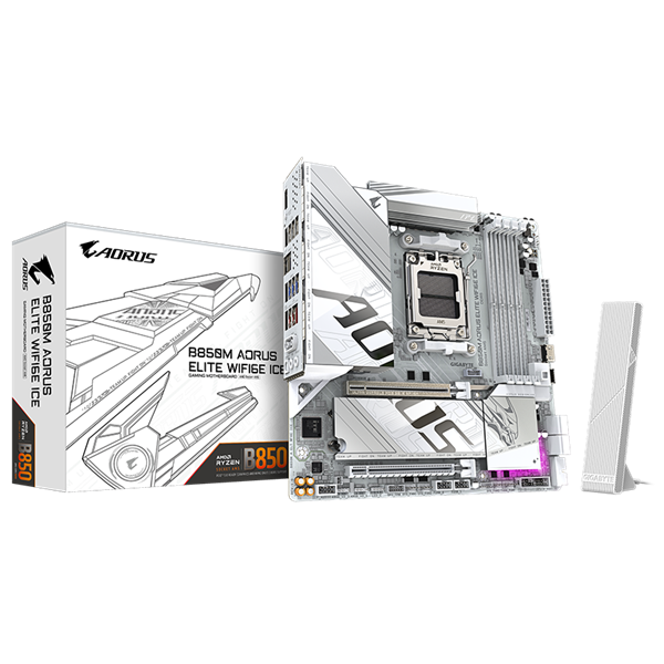 GIGABYTE AM5 B850M AORUS ELITE WIFI6E ICE AMD B850 ATX Alaplap GIGABYTE AM5 B850M AORUS ELITE WIFI6E ICE AMD B850 ATX Alaplap