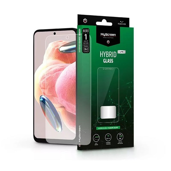 MSP LA-2316 Xiaomi Redmi Note 12 4G Hybrid Glass Lite rugalmas üveg képernyővédő fólia MSP LA-2316 Xiaomi Redmi Note 12 4G Hybrid Glass Lite rugalmas üveg képernyővédő fólia