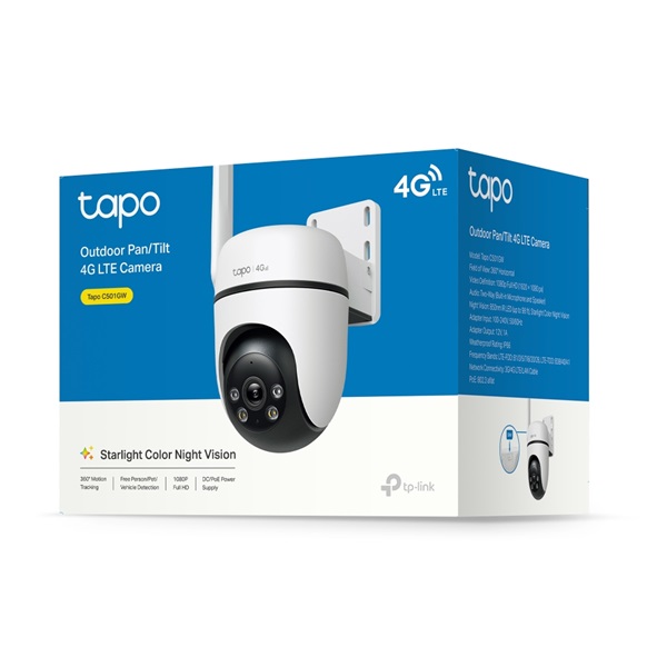 TP-LINK TAPO C501GW Wireless Kamera Cloud kültéri forgatható éjjellátó 3G/4G SIM slot 