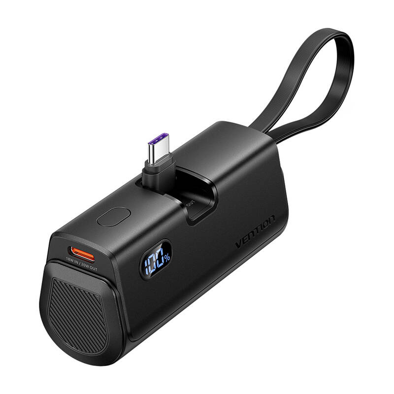 Vention FHQB0 LED kijelző 4800mAh 22.5W Powerbank Fekete 