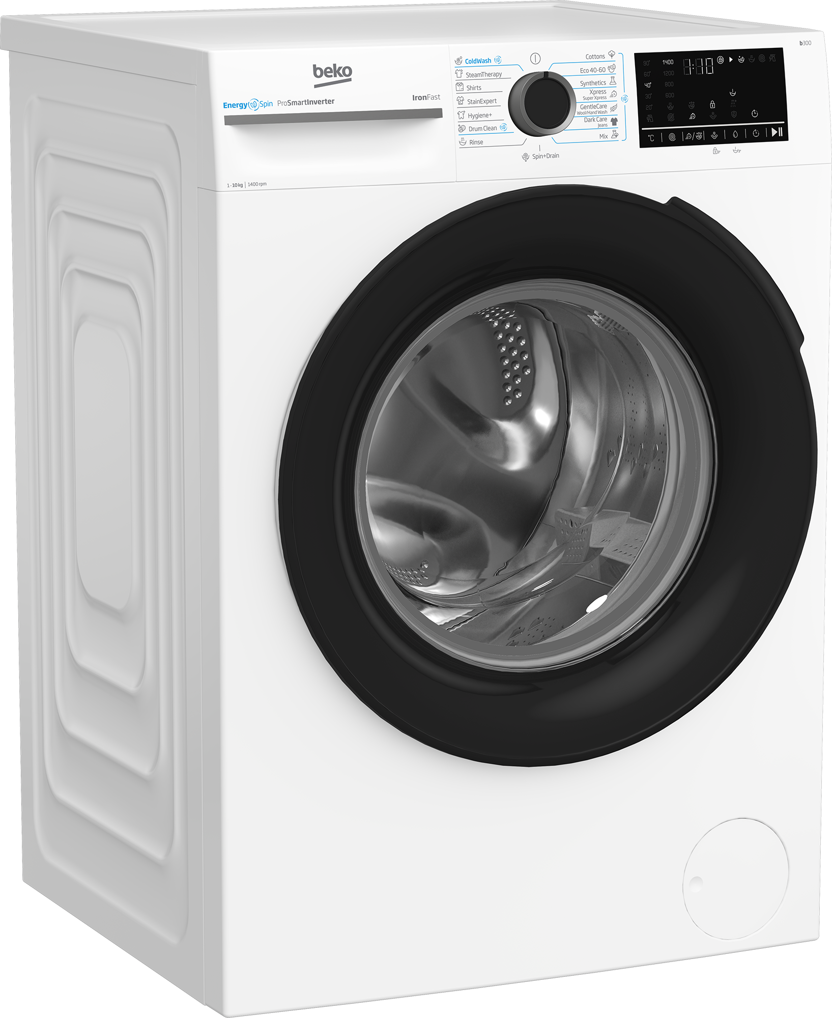 Beko BM3WFU410415WB Elöltöltős mosógép - 10 kg, 1400 ford./perc, A Energiaosztály, SteamCure gőz technológia Beko BM3WFU410415WB Elöltöltős mosógép - 10 kg, 1400 ford./perc, A Energiaosztály, SteamCure gőz technológia