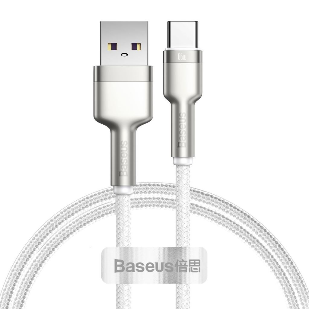 Baseus Cafule USB-USB-C töltőkábel 66W, 1m fehér (CAKF000102) Baseus Cafule USB-USB-C töltőkábel 66W, 1m fehér (CAKF000102)
