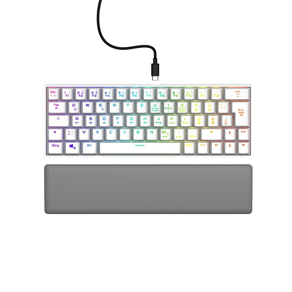 Hama 217829 URAGE EXODUS 760TKL RGB (red switch) fehér mechanikus billentyűzet