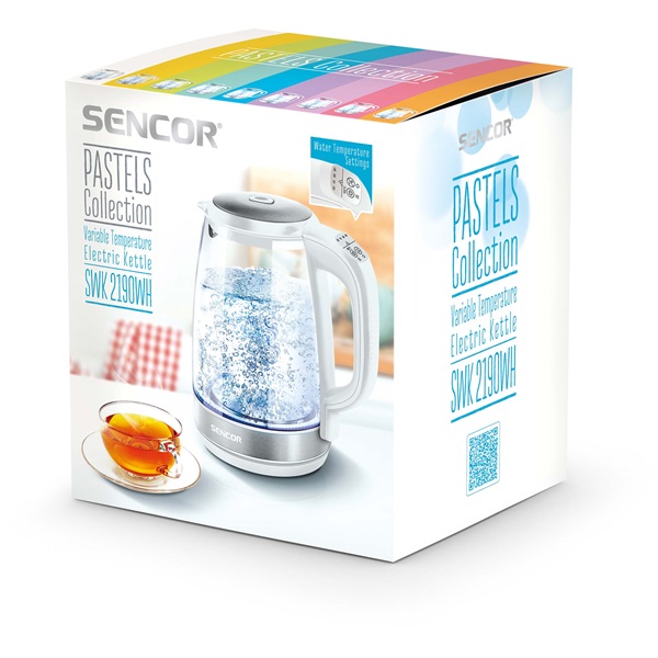 Sencor SWK 2190WH 2l üveg vízforraló