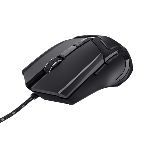 Trust Egér Gamer - Basics (Optikai érzékelő; 600-4800DPI; 6 gomb; LED; fekete)