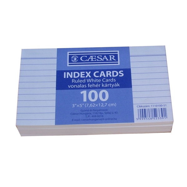 Caesar vonalas 100db/csomag indexkártya Caesar vonalas 100db/csomag indexkártya