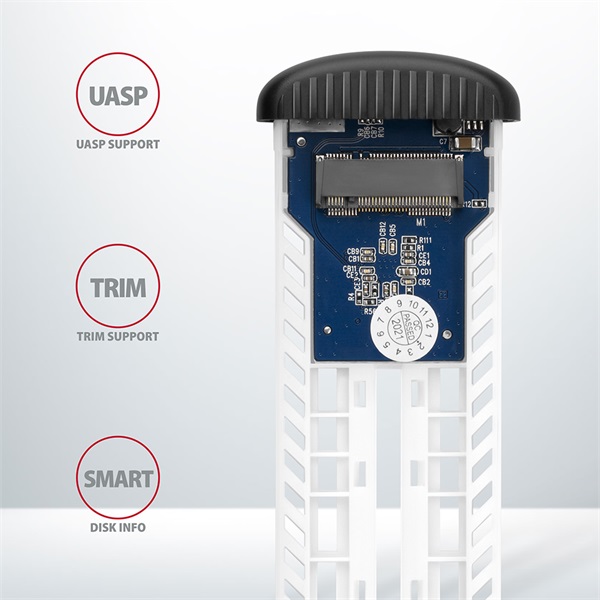 Axagon EEM2-SA M.2 külső SSD ház szürke