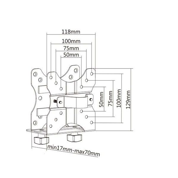 Equip   650890  Univerzális: 100x100 VESA-hoz rögzíthető  Max.: 5kg MiniPC tartó Fekete 