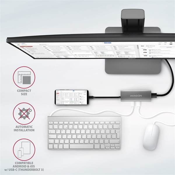 Axagon HMC-5G21 USB-C 10Gbps SPEEDSTER 5in1 hub