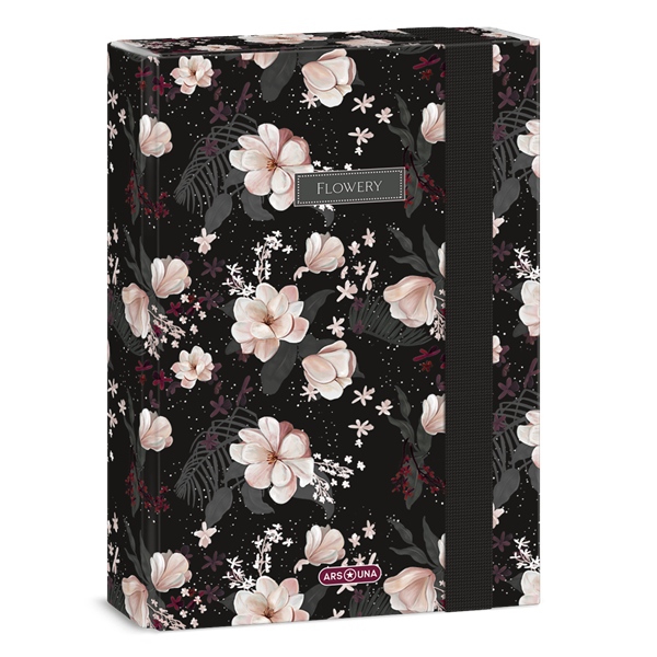 Ars Una Flowery Black 24 (5374) A5 füzetbox Ars Una Flowery Black 24 (5374) A5 füzetbox