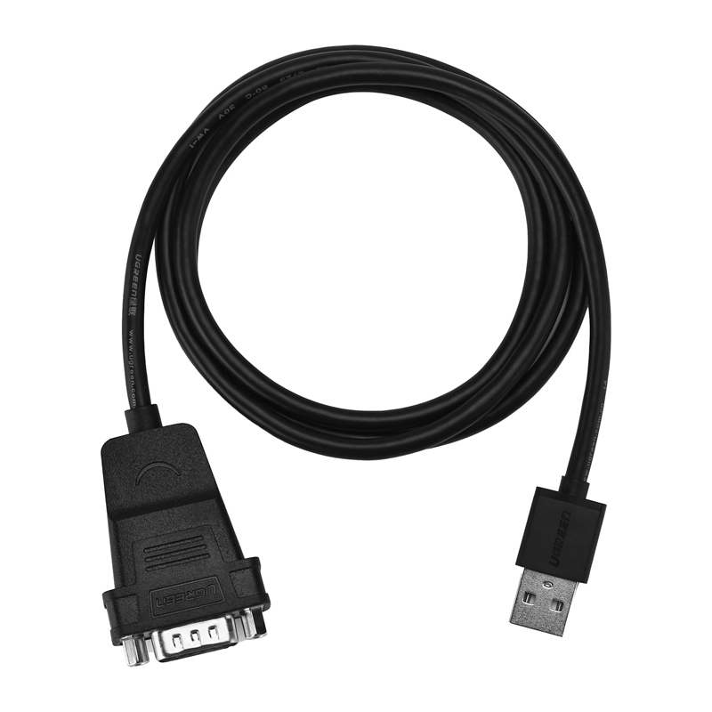 Ugreen CR104 3 m USB-DB9/RS-232 kábel Fekete