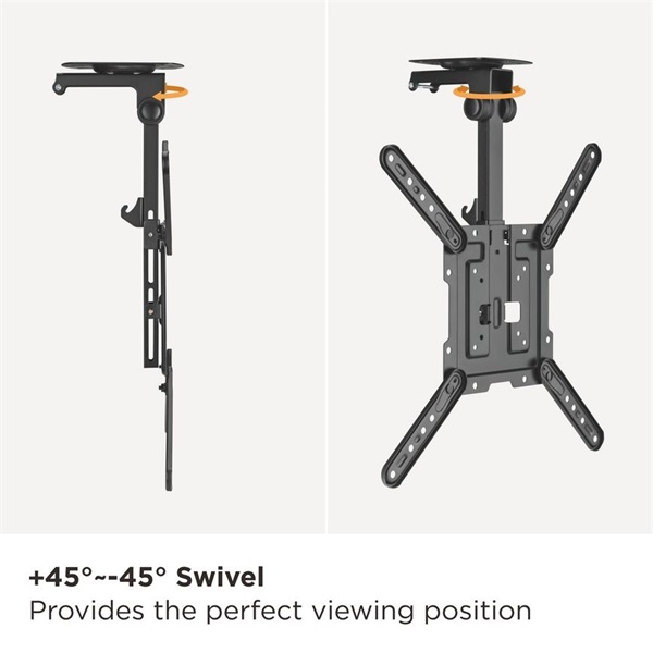 Equip  650375  23"-55"  dönthető  Max.: 20kg  TV Mennyezeti konzol fekete 