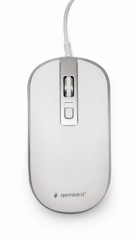 Gembird MUS-4B-06-WS optikai egér fehér-ezüst Gembird MUS-4B-06-WS optikai egér fehér-ezüst