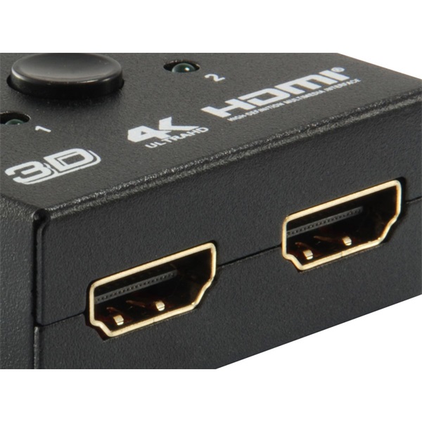 Equip   332723  1x Bemenet  2x Kimenet  két irányú jelátvitel HDMI Switch Fekete 