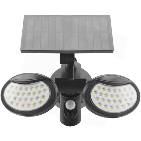 Entac ESL2H-SMD napelemes fali lámpa LED SMD 2 fejjel PIR-rel Entac ESL2H-SMD napelemes fali lámpa LED SMD 2 fejjel PIR-rel