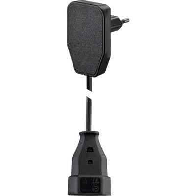 Lapos euró dugós hálózati hosszabbítókábel, 5 m, fekete, H03VVH2-F 2X 0,75 mm2, NVB 104571 Lapos euró dugós hálózati hosszabbítókábel, 5 m, fekete, H03VVH2-F 2X 0,75 mm2, NVB 104571