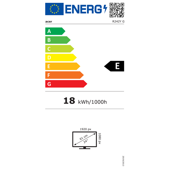  Acer 23.8" R242Y G ZeroFrame AdaptiveSync   IPS - 120Hz Monitor