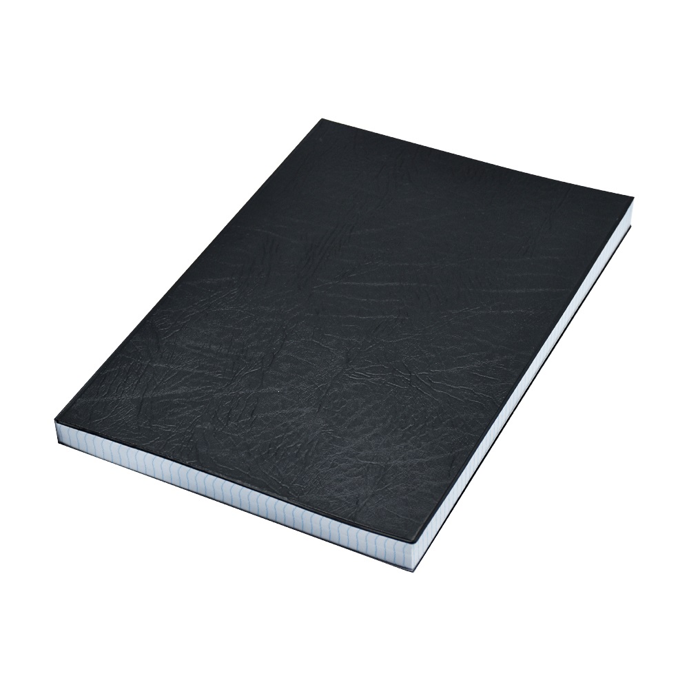 Bluering Beírókönyv A4, 200lap fekete PVC borító,  kockás