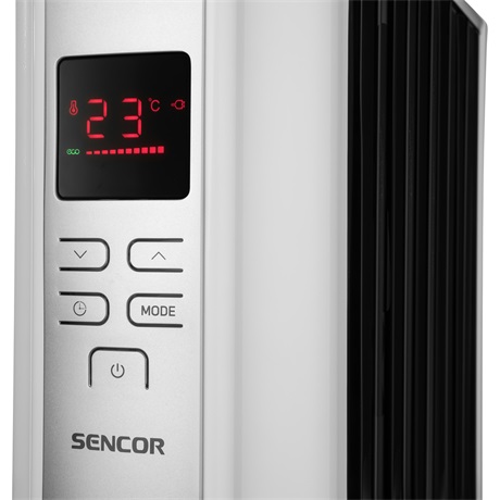 Sencor SOH 8112WH elektromos olajradiátor 12 fűtőborda fekete-fehér