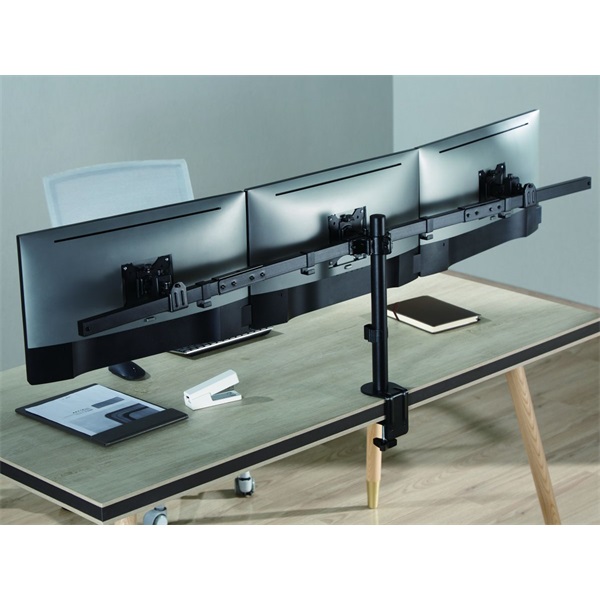 Equip 650158  13"-27"  3 monitor  dönthető  forgatható  Monitor Asztali konzol fekete