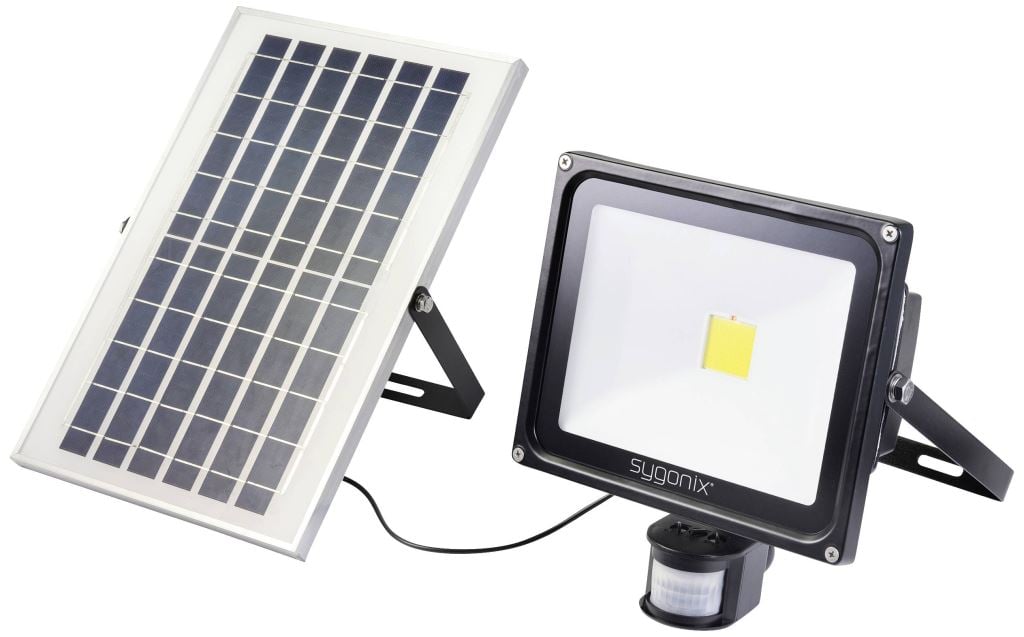 Sygonix napelemes LED fali fényszóró mozgásérzékelővel (SY-5461112)