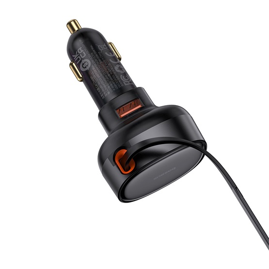  Baseus Enjoyment Pro 55W-os gyors autóstöltő USB-vel iPhone automata behúzós kábellel