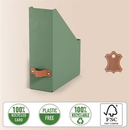 LEITZ Puro karton 100 mm Iratpapucs Zsályazöld