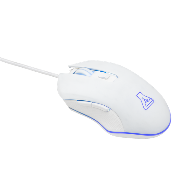 The G-Lab   KULT HELIUM W RGB LED Gamer Egér Fehér 
